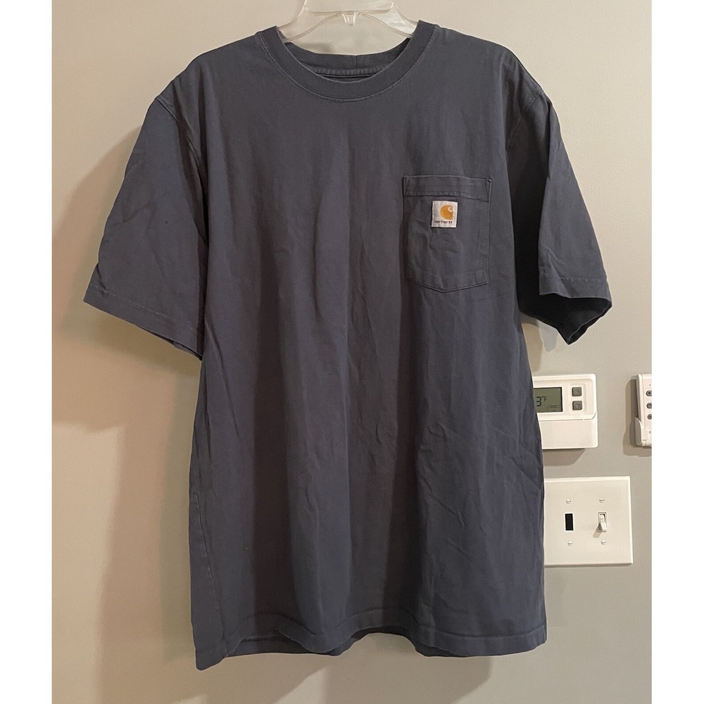 Carhartt Shirt Short Sleeve Cotton Pullover Pocket Tshirt Work Wear Layer XL